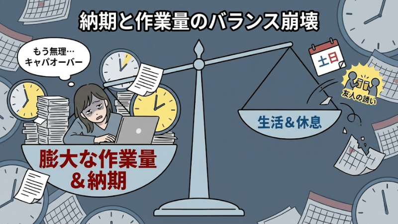 納期と作業バランスでWebライターはつらい